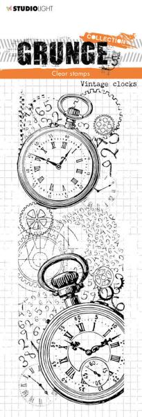 Studio Light - Clear Stamp Grunge collection Vintage Clocks Grunge Stamps  - Stempel