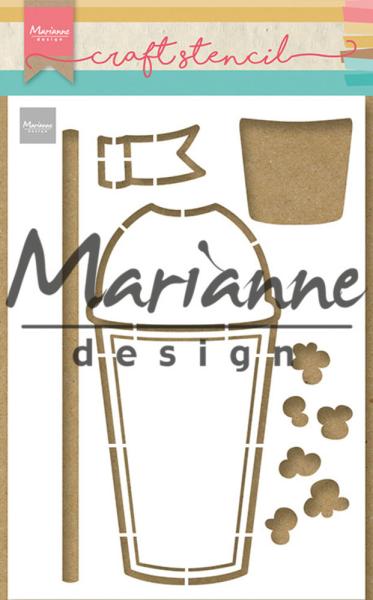 Marianne Design - Stencil -  by Marleen Smoothie Cup  - Schablone 