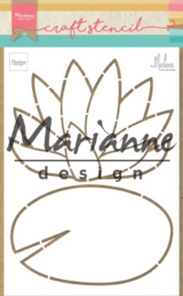 Marianne Design - Stencil -  by Marleen Water Lily  - Schablone 