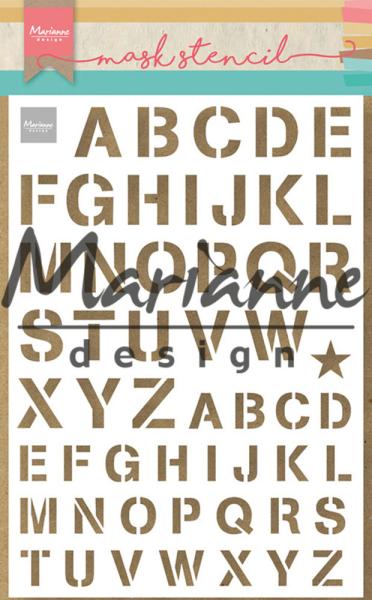 Marianne Design - Stencil -  Army Alphabet  - Schablone 