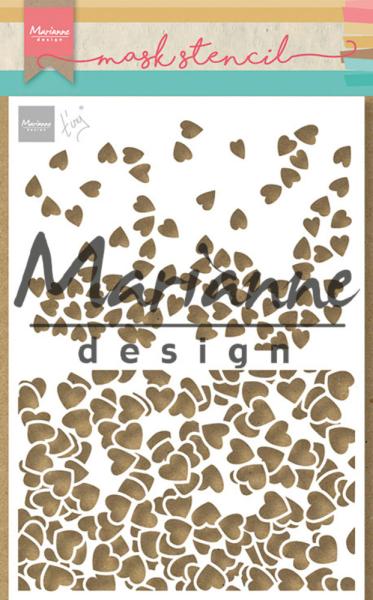 Marianne Design - Stencil - Tiny's Hearts  - Schablone 