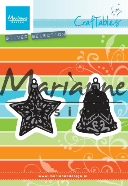 Marianne Design Craftables - Dies -  Tiny's Ornaments Star & Bell  - Stanzschablone 