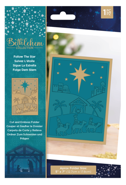 Crafters Companion -Bethlehem Collection Follow  Cut & Emboss - Prägefolder