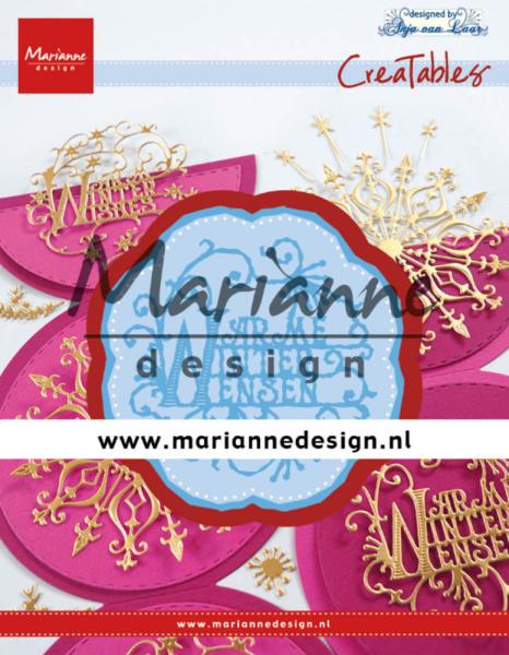 Marianne Design Creatables - Dies -  Anja's Warme Winter Wensen  - Präge- und Stanzschablone 