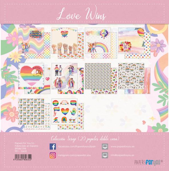 Papers For You - Paper Pack - Love Wins 6x6 Inch 