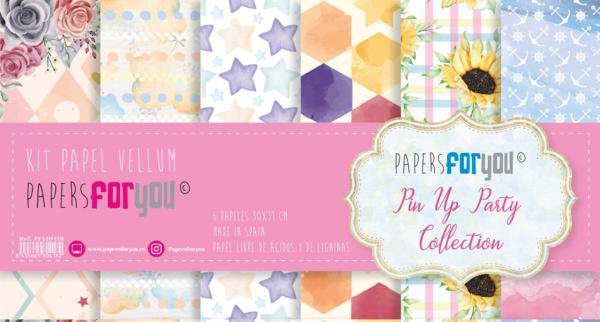 Papers For You - Vellum Paper Pack- Pin Up Party  30 x 31 cm 