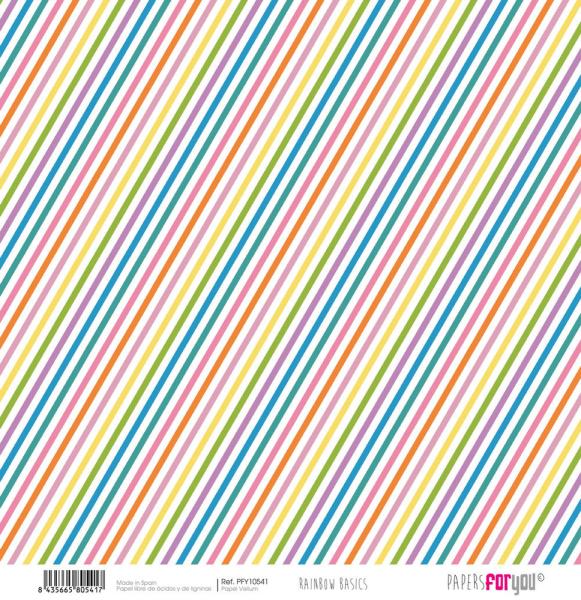 Papers For You - Vellum Paper Pack- Rainbow Basics 30 x 31 cm 