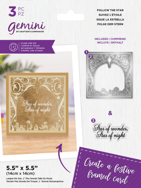 Gemini Decorative Frame Stamp & Die Follow the Star  - Stempel & Stanze 