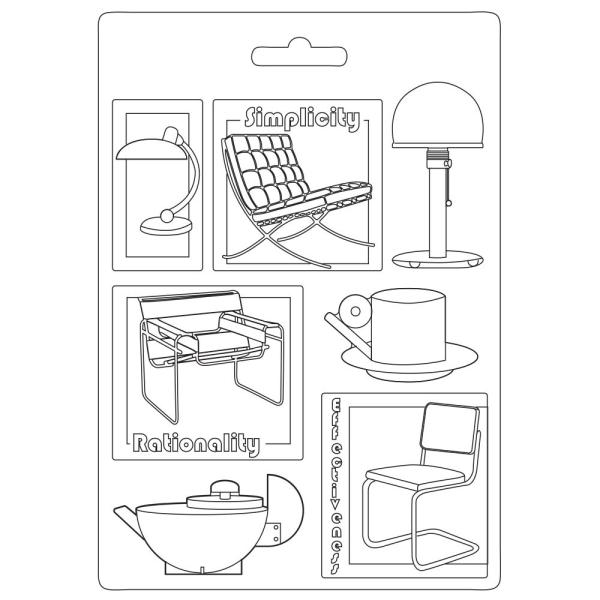 Stamperia - Soft Mould - " Bauhaus Chairs" - Gießform 