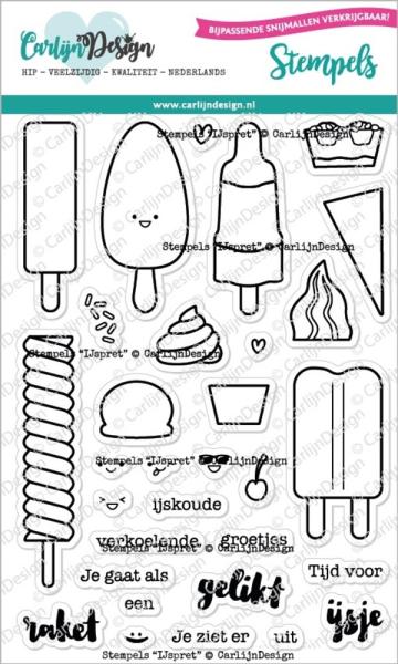 Carlijn Design - Clear Stamp - Ijspret  - Stempel 