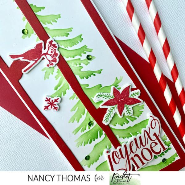 Picket Fence Studios - Stencil - "Tall Christmas Tree" - Schablone