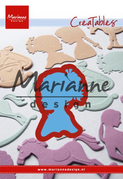 Marianne Design Creatables - Dies -  Girl With Ponytail  - Präge - und Stanzschablone 