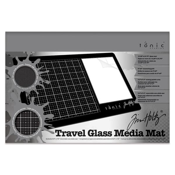 Tim Holtz -  Travel Glass Media Mat  - Glasmatte für Unterwegs