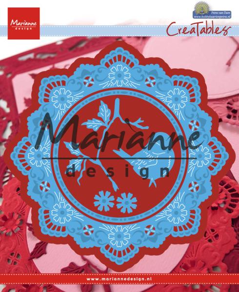 Marianne Design Creatables - Dies -  Petra's Circle With Bird  - Präge - und Stanzschablone 