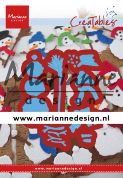 Marianne Design Creatables - Dies -  Tiny's Frosty Snowmen  - Präge - und Stanzschablone 