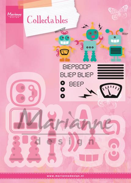 Marianne Design -Collectables - Stamp & Dies -  Robot  - Stempel und Stanzschablone