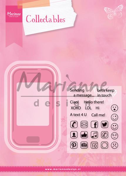 Marianne Design -Collectables - Stamp & Dies -  Smartphone  - Stempel und Stanzschablone