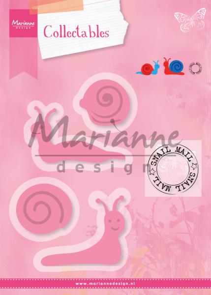 Marianne Design -Collectables - Stamp & Dies -  Snail  - Stempel und Stanzschablone