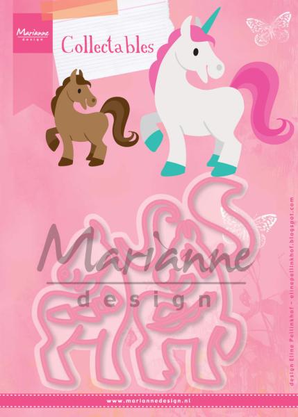 Marianne Design Collectables -  Dies - Eline's Horse & Unicorn  - Präge - und Stanzschablone 