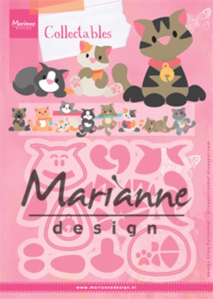 Marianne Design Collectables -  Dies - Eline's Kittens  - Präge - und Stanzschablone 