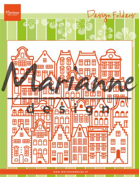 Marianne Design - Design Folder - Embossingfolder  -  Dutch Houses  - Prägefolder 