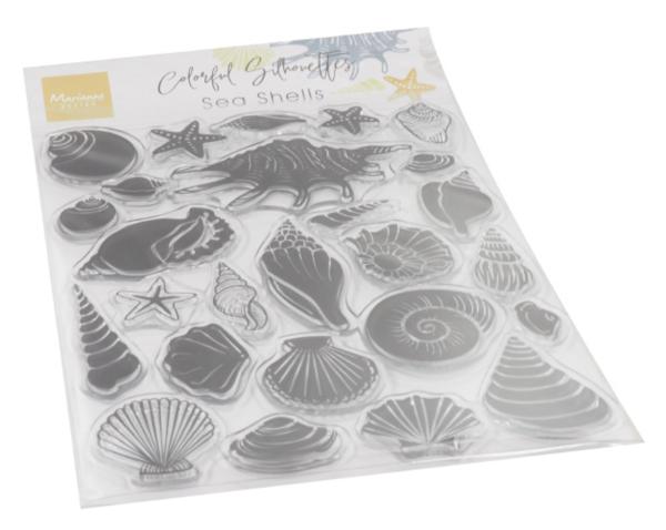 Marianne Design - Clear Stamps -  Colorful Silhouettes Sea Shells - Stempel 