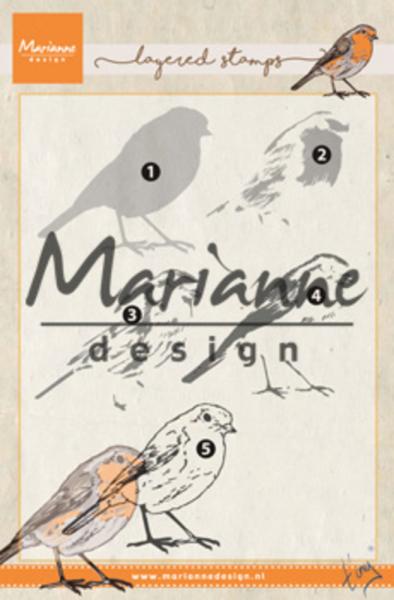 Marianne Design - Clear Stamps - Layered Robin - Stempel 