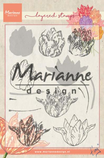 Marianne Design - Clear Stamps -  Layered Tulip - Stempel 