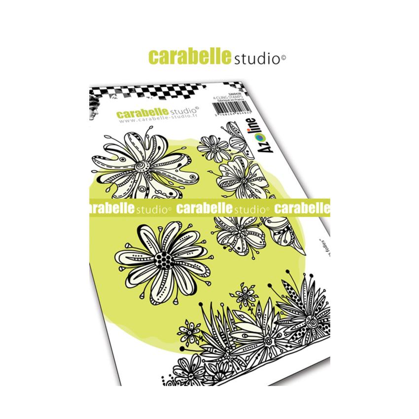 Carabelle Studio - Cling Stamp Art -  Fleurs Folles - Stempel