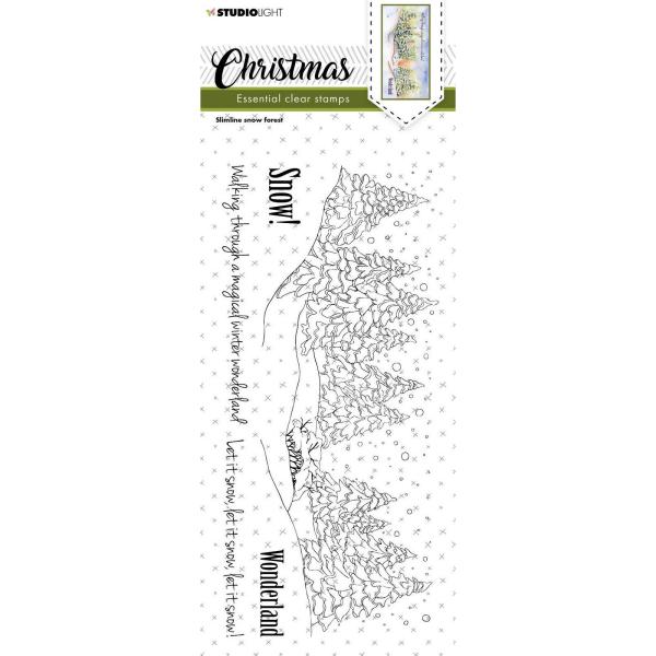 Studio Light - Clear Stamps "Christmas Slimline Snow Forest" - Stempel 