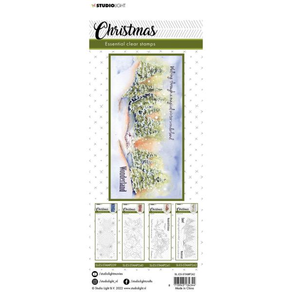 Studio Light - Clear Stamps "Christmas Slimline Snow Forest" - Stempel 