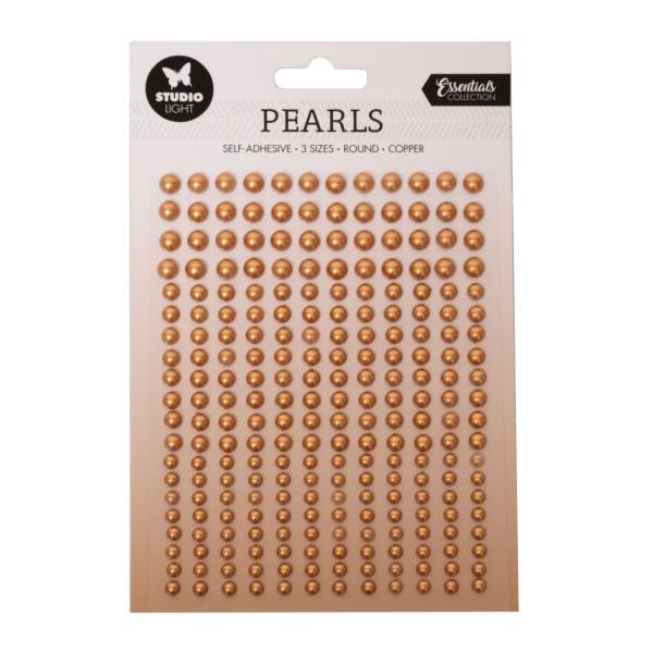 Studio Light - " Self-adhesive Pearls Copper Pearls " -  selbstklebende Halbperlen