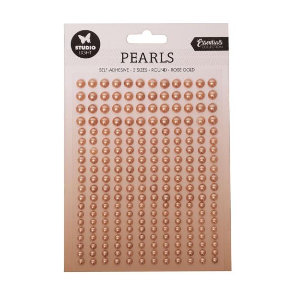 Studio Light - " Self-adhesive Pearls Rose Gold Pearls " -  selbstklebende Halbperlen