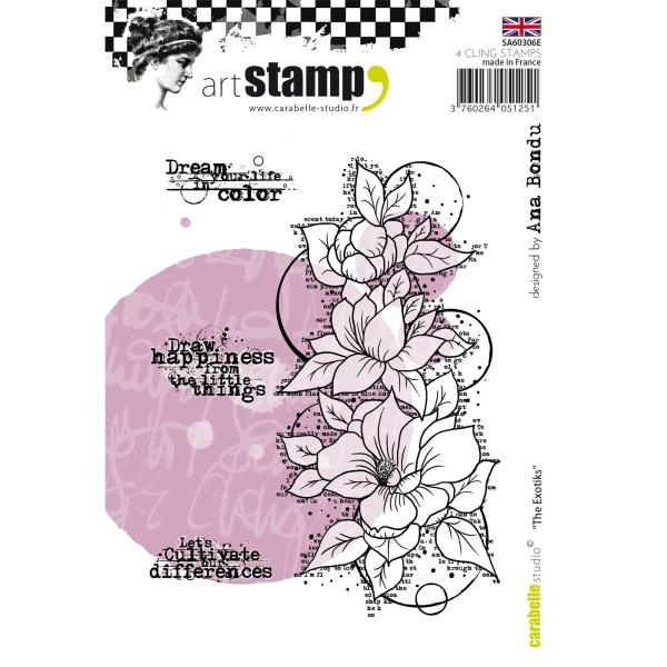 Carabelle Studio - Cling Stamp Art -  The Exotiks - Stempel