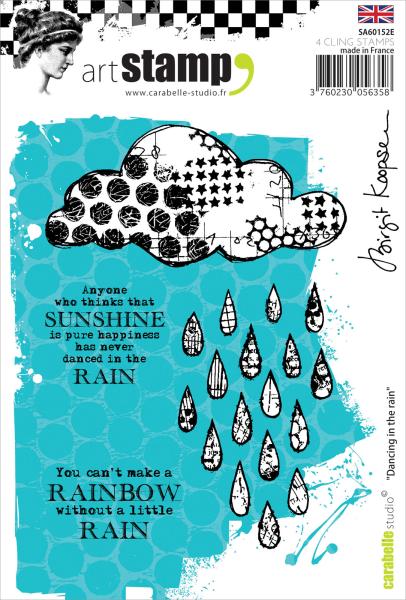 Carabelle Studio - Cling Stamp Art - Dancing In The Rain - Stempel