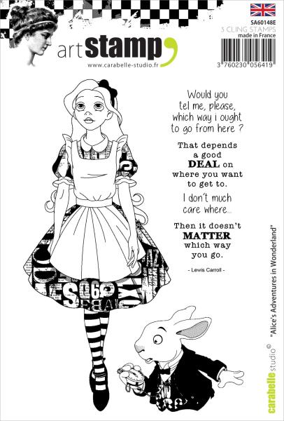 Carabelle Studio - Cling Stamp Art -  Alice's Adventures In Wonderland - Stempel