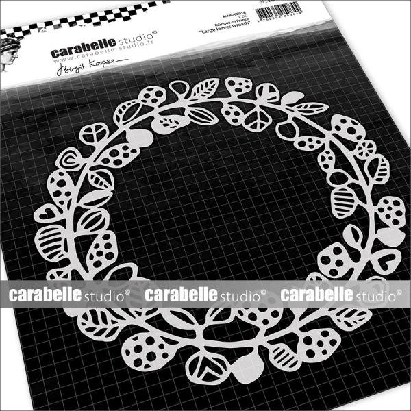 Carabelle Studio - Stencil - Large Leaves Wreath  - Schablone