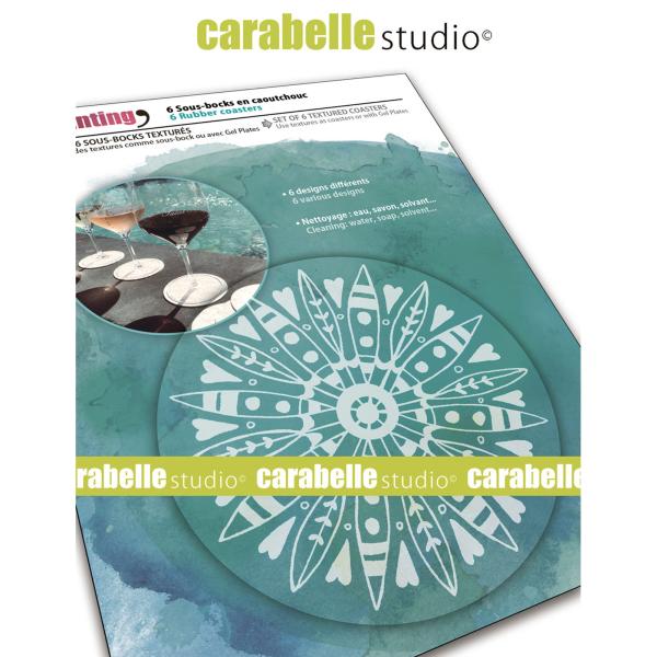 Carabelle Studio - Art Printing - Textures Coasters Mandala Medley  - Druckplatte 