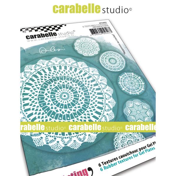 Carabelle Studio - Art Printing - Textures coasters Crochet doilies - Druckplatte 