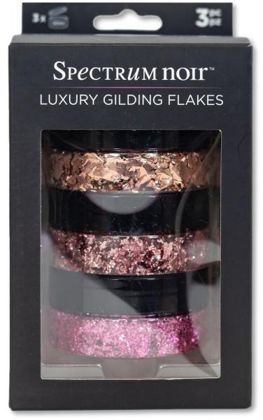 Spectrum Noir - Gilding Flakes -  Blush - Rose Gold- Soft Rose - Pritty Pink  - 3x50ml - Dekometallflocken