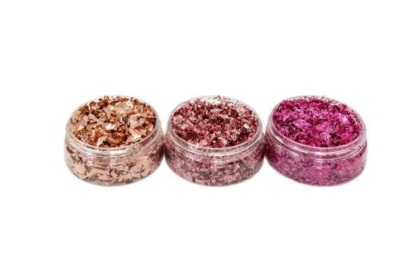 Spectrum Noir - Gilding Flakes -  Blush - Rose Gold- Soft Rose - Pritty Pink  - 3x50ml - Dekometallflocken