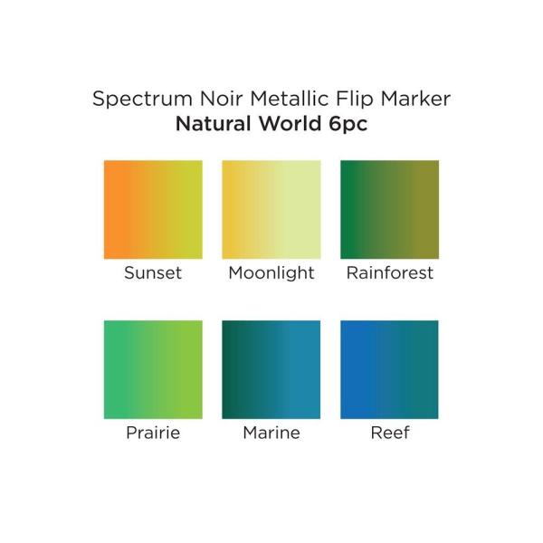 Spectrum Noir - Metallic Flip Marker - " Natural World " - Metallicstifte