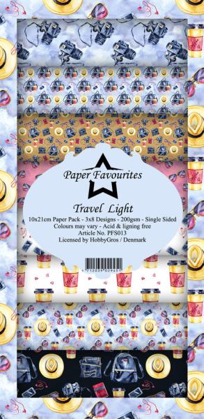 Paper Favourites - "  Travel Light  " - Slim Paper Pack - 3x8 Inch 