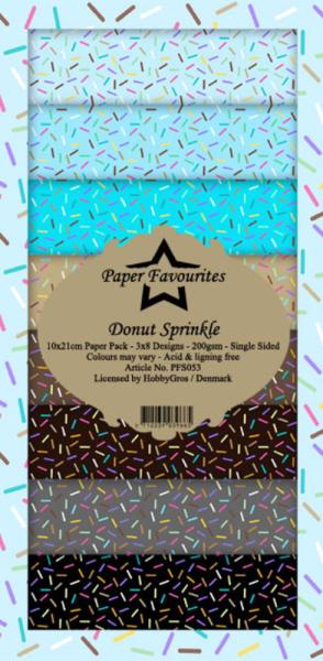 Paper Favourites - "  Donut Sprinkle  " - Slim Paper Pack - 3x8 Inch 