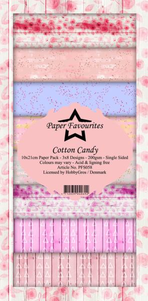 Paper Favourites - "  Cotton Candy  " - Slim Paper Pack - 3x8 Inch 