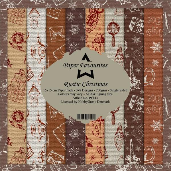 Paper Favourites - "  Rustic Christmas  " - Paper Pack - 6x6 Inch