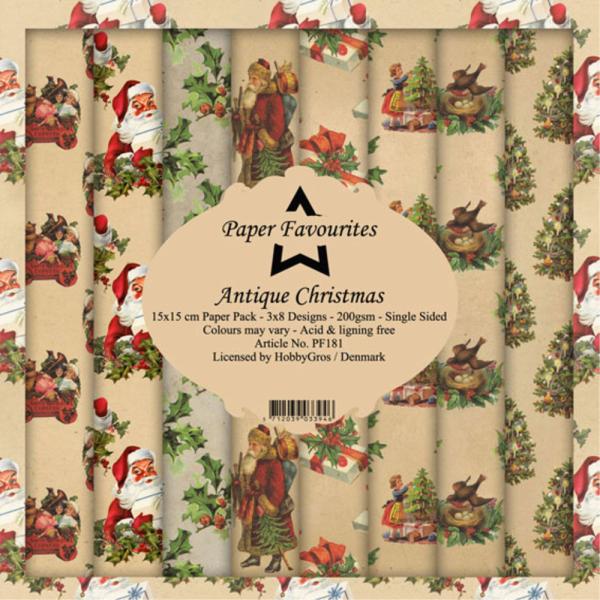 Paper Favourites - "  Antique Christmas  " - Paper Pack - 6x6 Inch