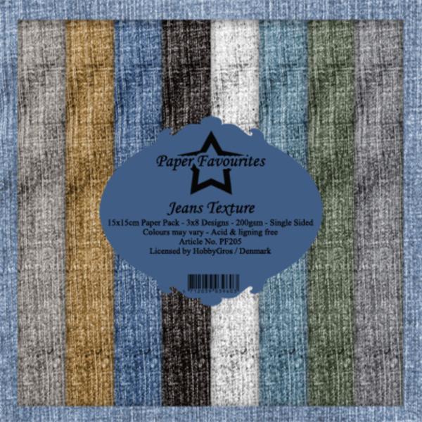 Paper Favourites - "  Jeans Texture  " - Paper Pack - 6x6 Inch