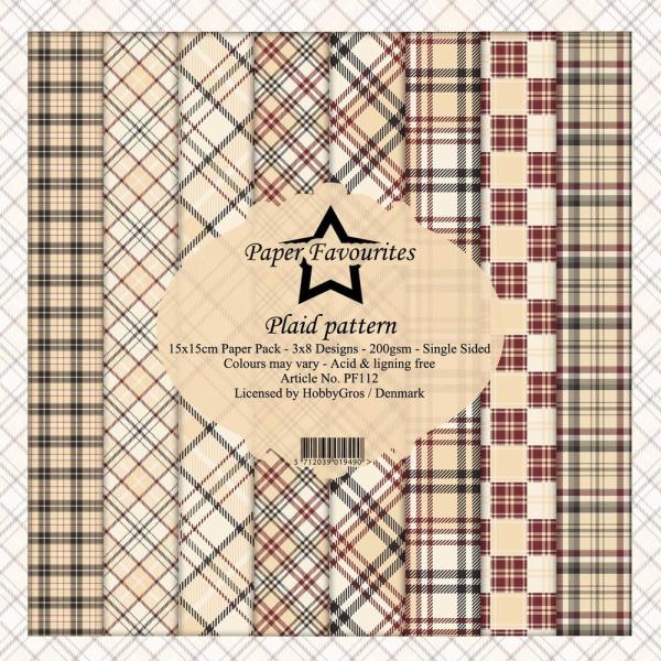 Paper Favourites - "  Plaid Pattern  " - Paper Pack - 6x6 Inch