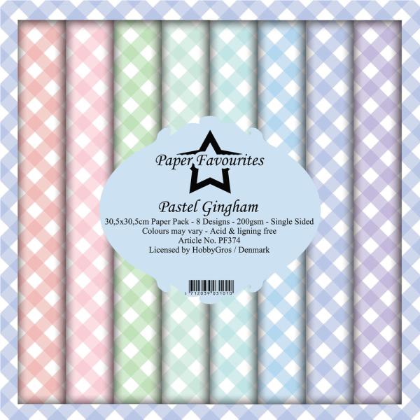 Paper Favourites - "  Pastel Gingham  " - Paper Pack - 12x12 Inch